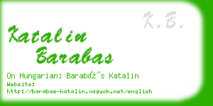 katalin barabas business card